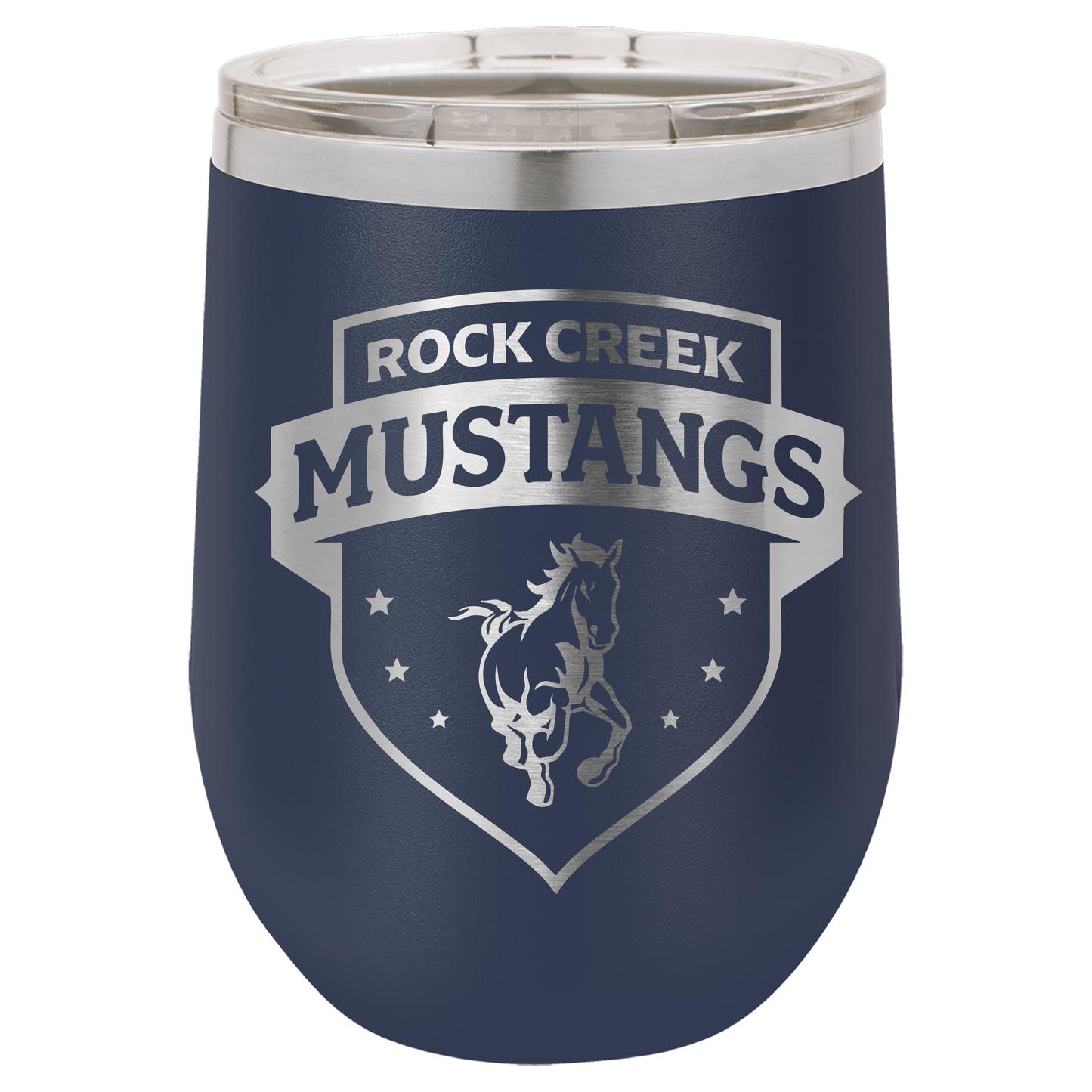 Rock Creek Mustangs Shield Tumbler - Click for all color/size options