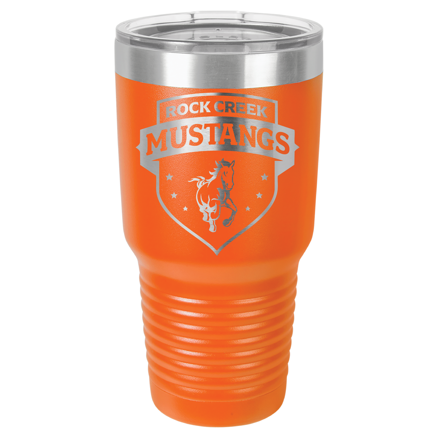 Rock Creek Mustangs Shield Tumbler - Click for all color/size options