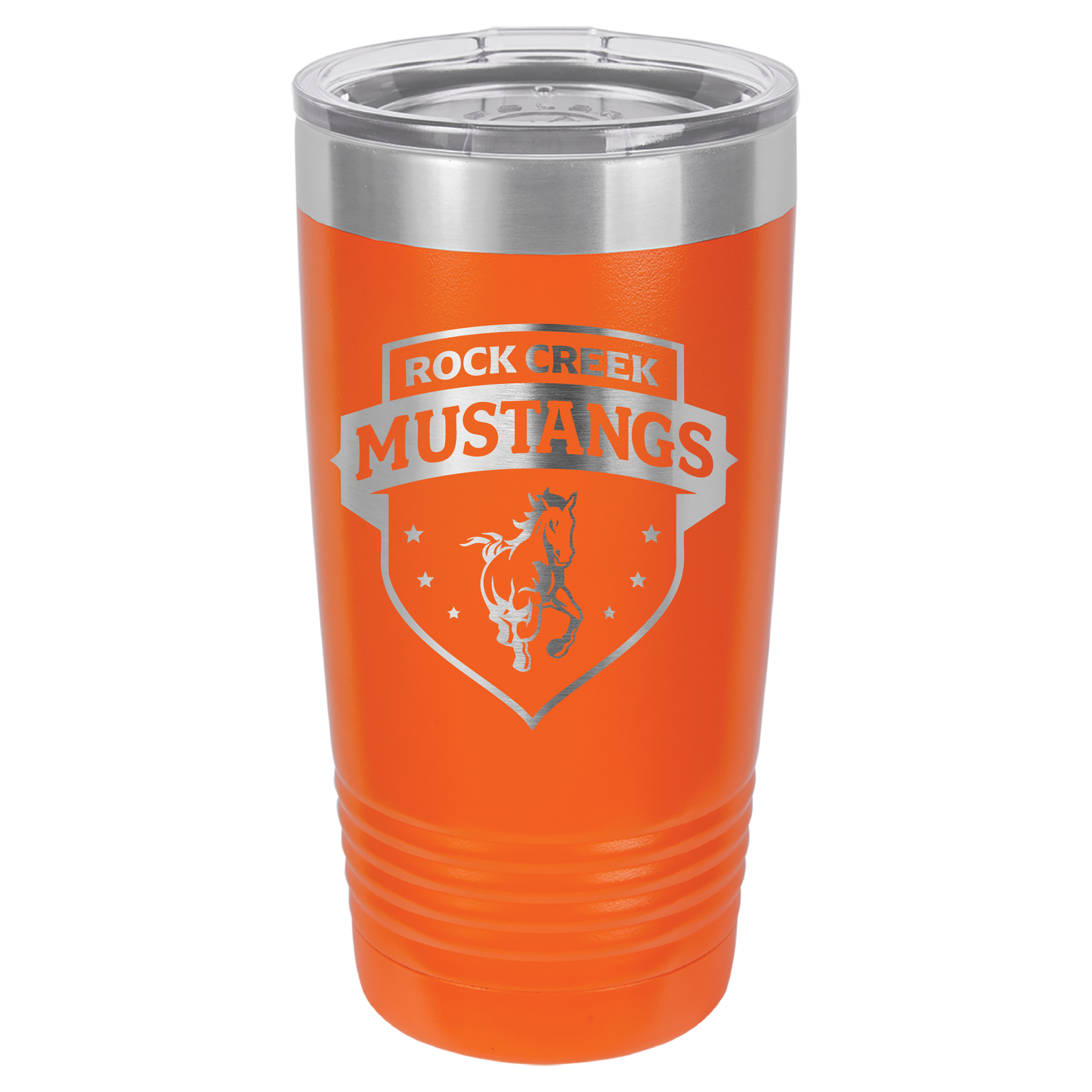 Rock Creek Mustangs Shield Tumbler - Click for all color/size options