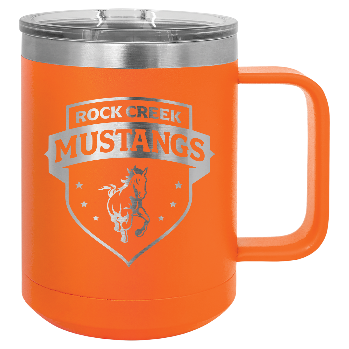 Rock Creek Mustangs Shield Tumbler - Click for all color/size options