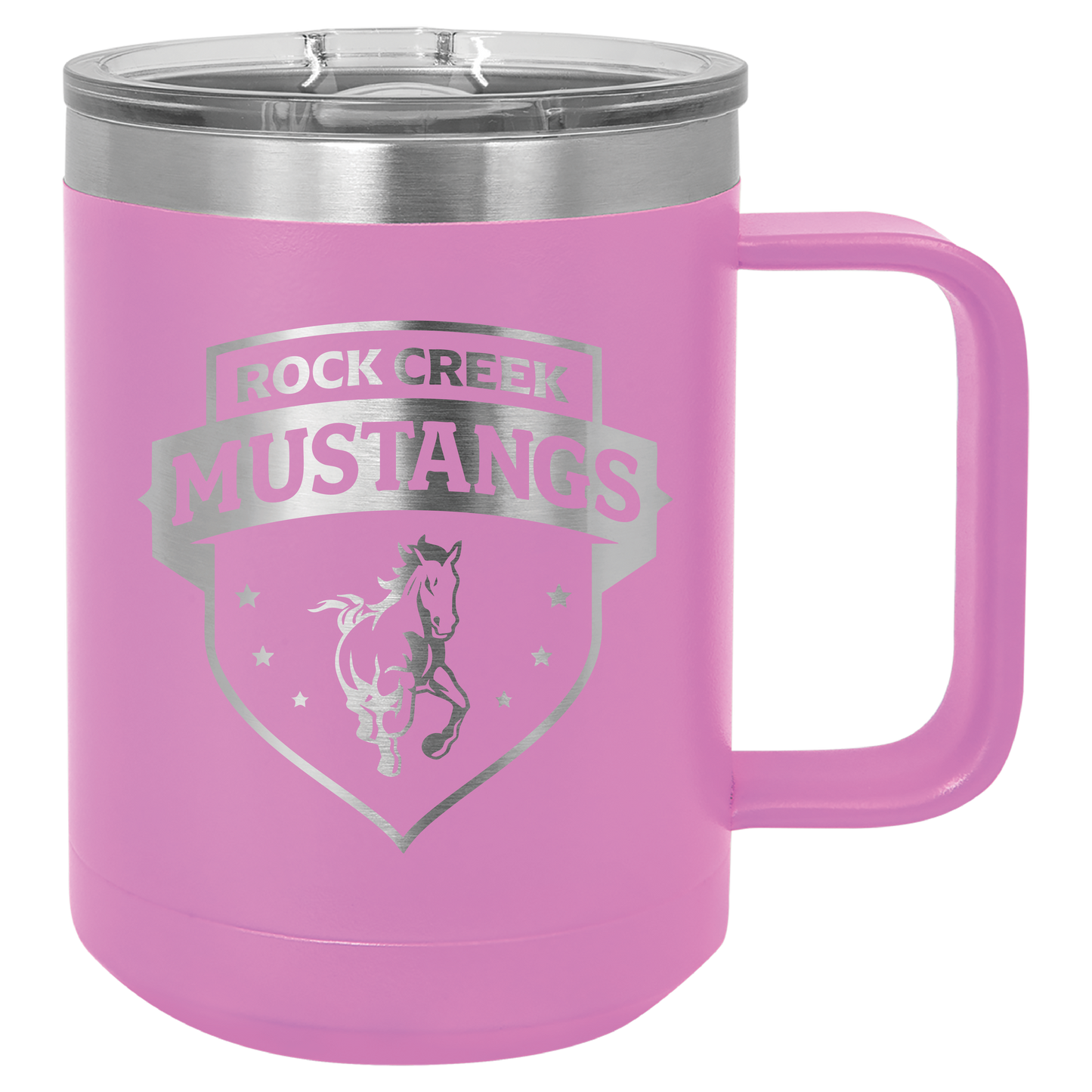 Rock Creek Mustangs Shield Tumbler - Click for all color/size options