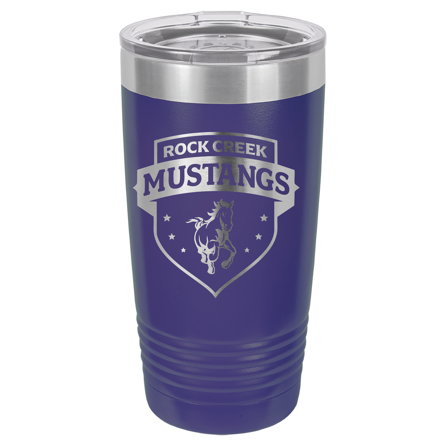 Rock Creek Mustangs Shield Tumbler - Click for all color/size options