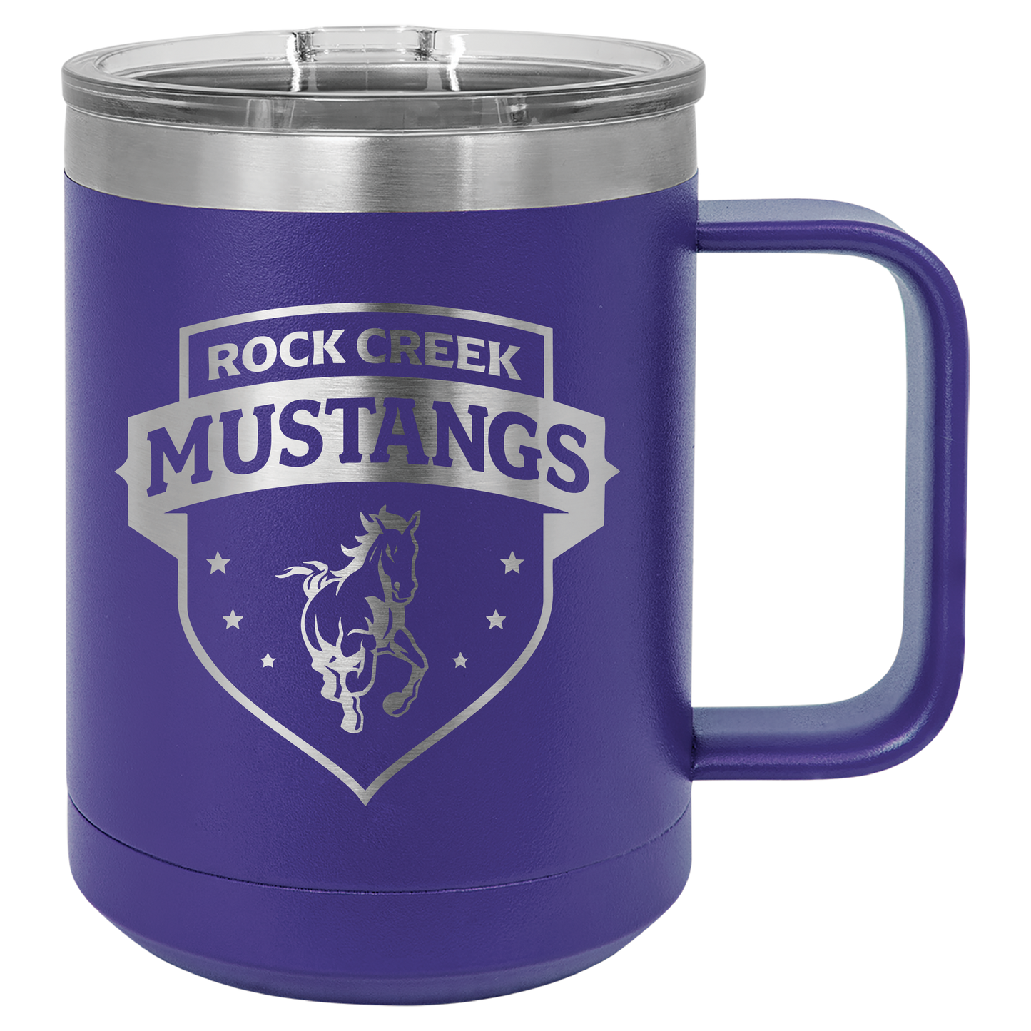 Rock Creek Mustangs Shield Tumbler - Click for all color/size options