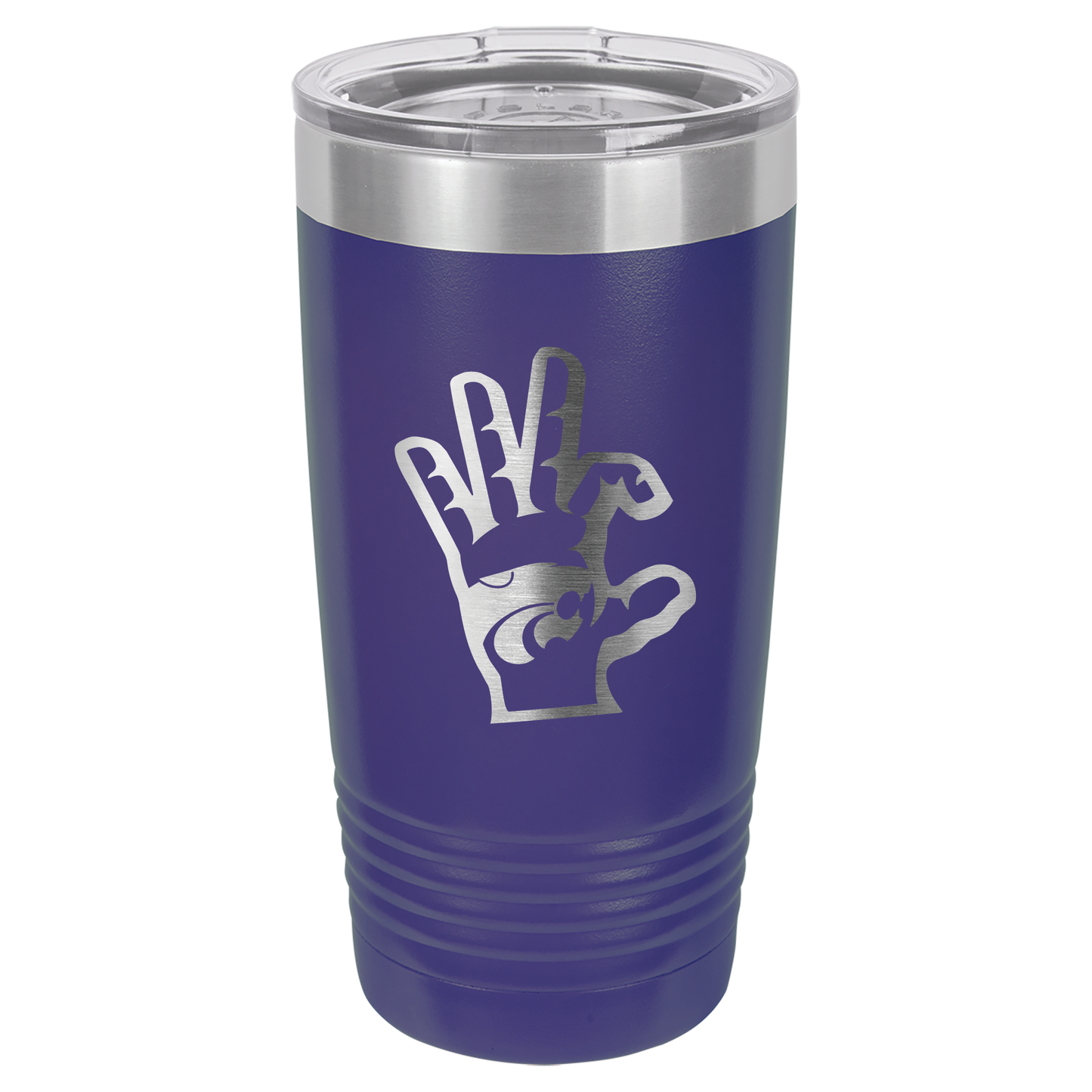 Wildcat Hand with Power Cat insulated Drinkware - Official Affinity Licensed Product - K-State