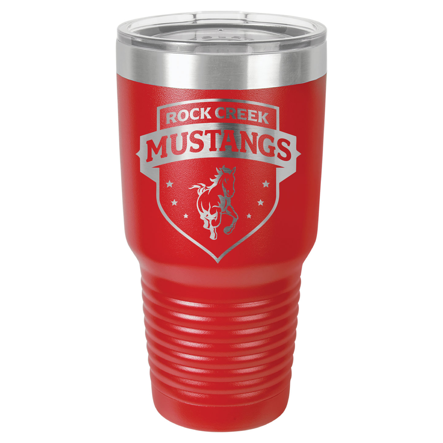 Rock Creek Mustangs Shield Tumbler - Click for all color/size options