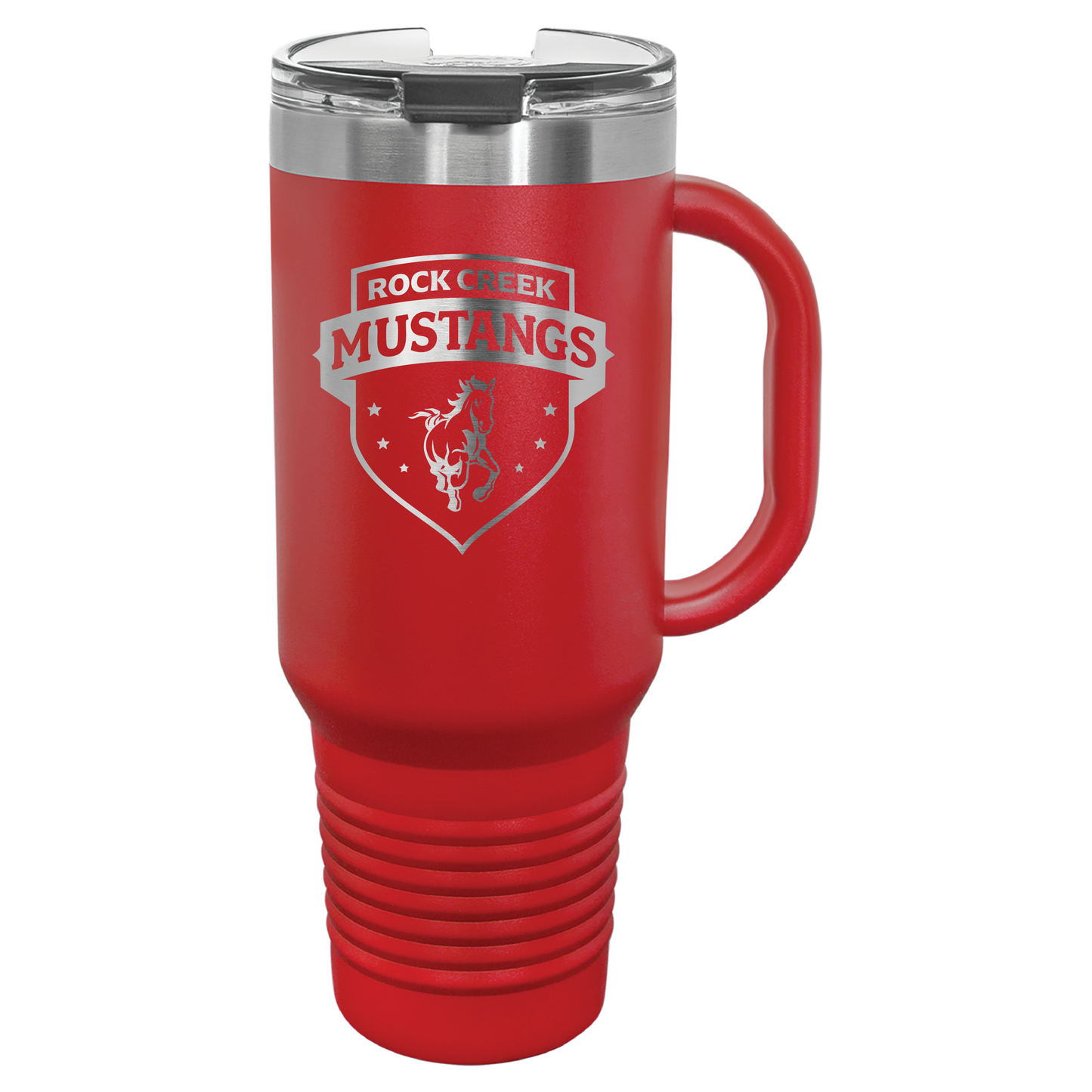 Rock Creek Mustangs Shield Tumbler - Click for all color/size options