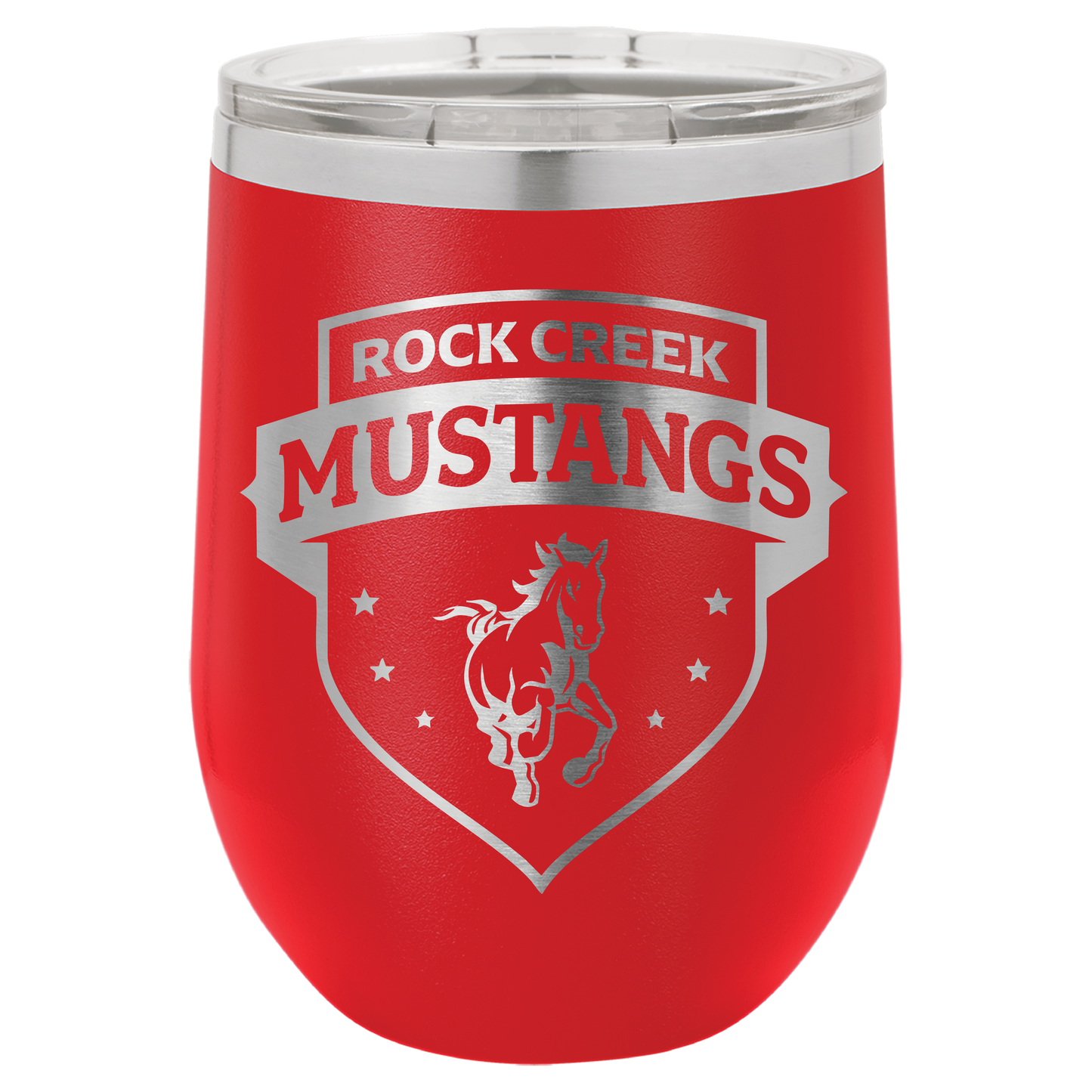 Rock Creek Mustangs Shield Tumbler - Click for all color/size options