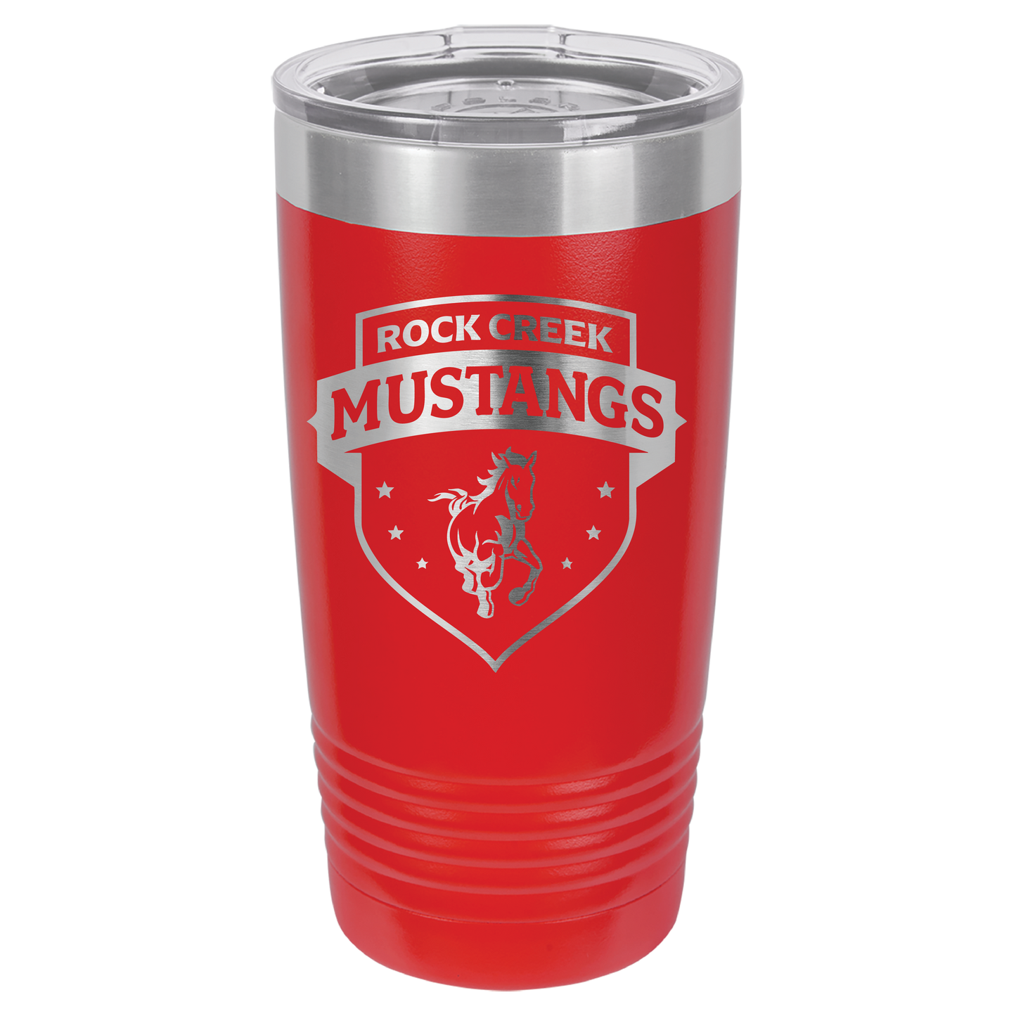 Rock Creek Mustangs Shield Tumbler - Click for all color/size options