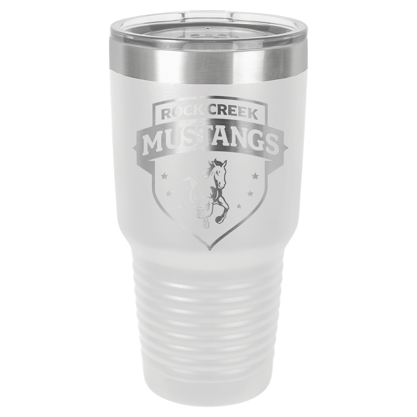 Rock Creek Mustangs Shield Tumbler - Click for all color/size options