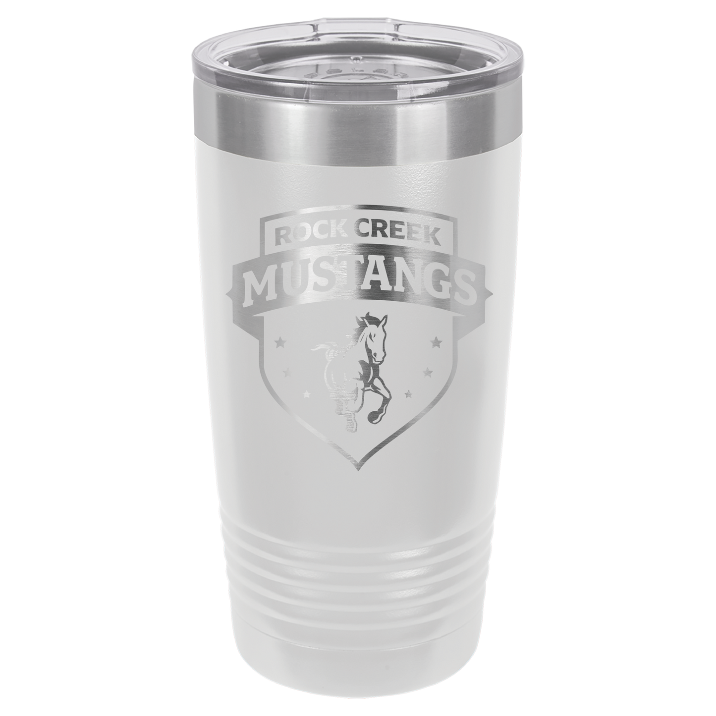 Rock Creek Mustangs Shield Tumbler - Click for all color/size options