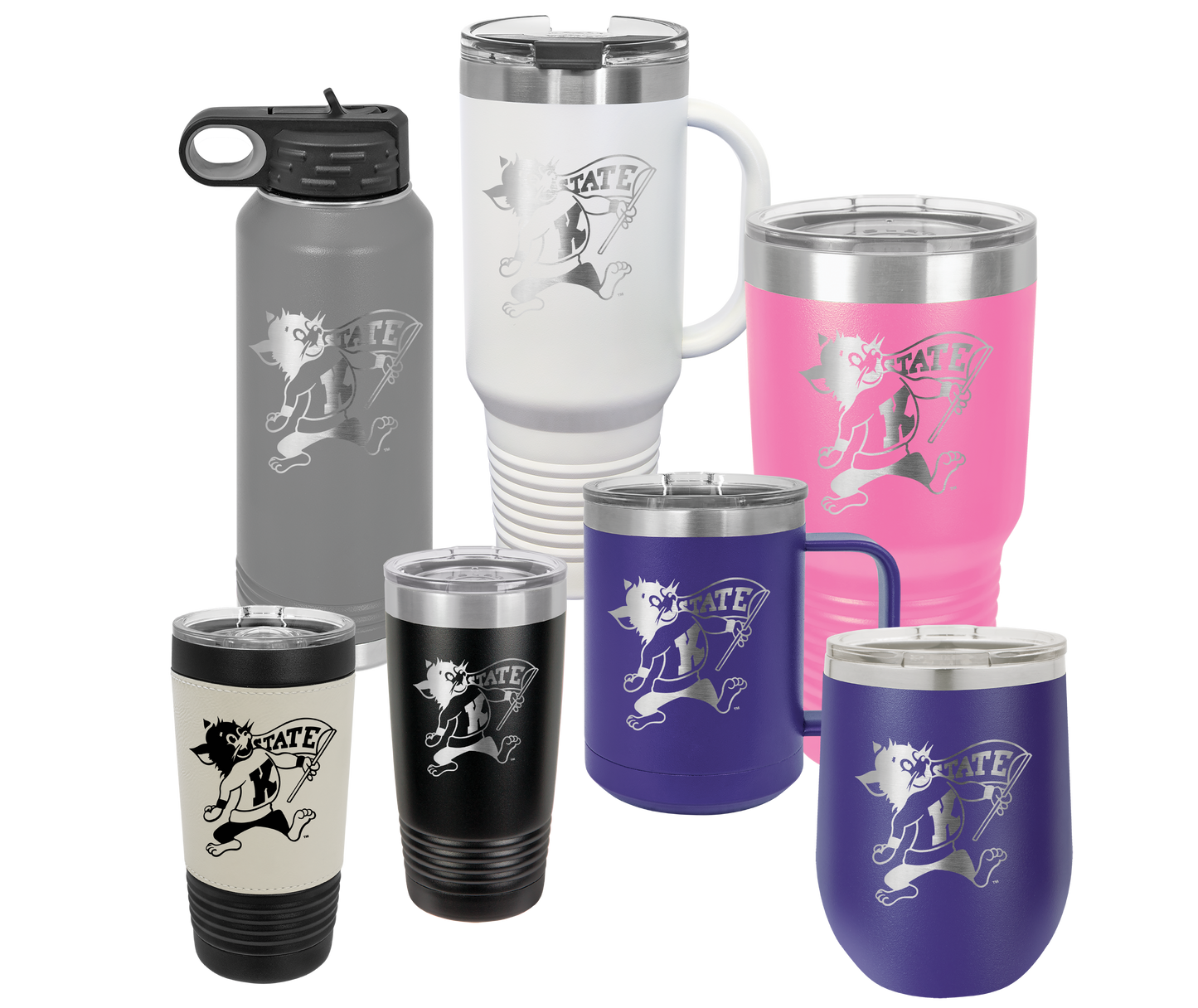 Willie the Wildcat insulated Drinkware - Official Affinity Licensed Product - K-State