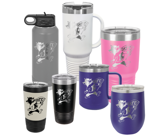 Willie the Wildcat insulated Drinkware - Official Affinity Licensed Product - K-State