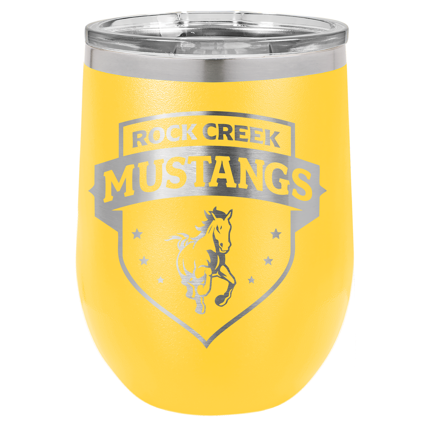 Rock Creek Mustangs Shield Tumbler - Click for all color/size options