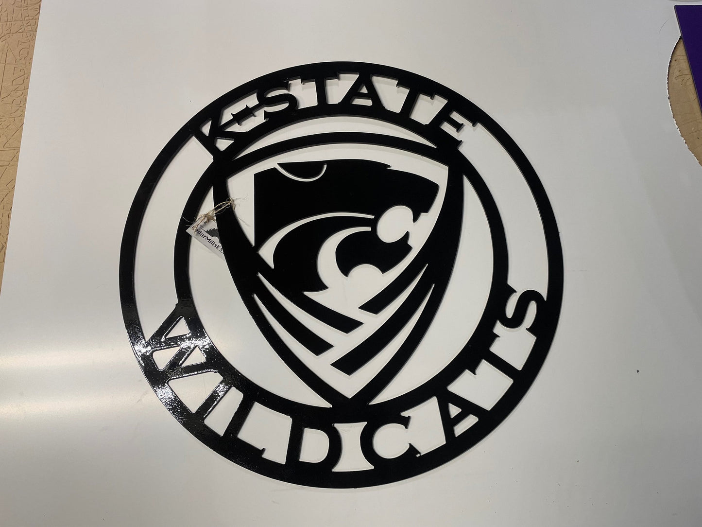 K-State Soccer Round LED Metal Sign