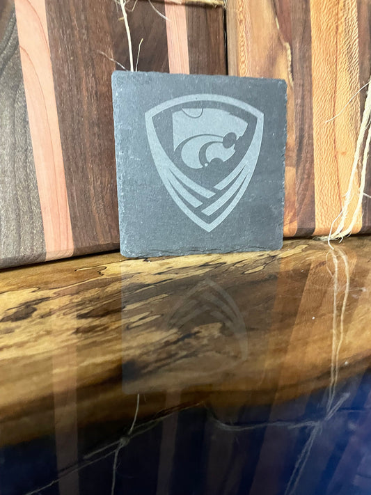 KSU Soccer Logo Four pack of slate coasters