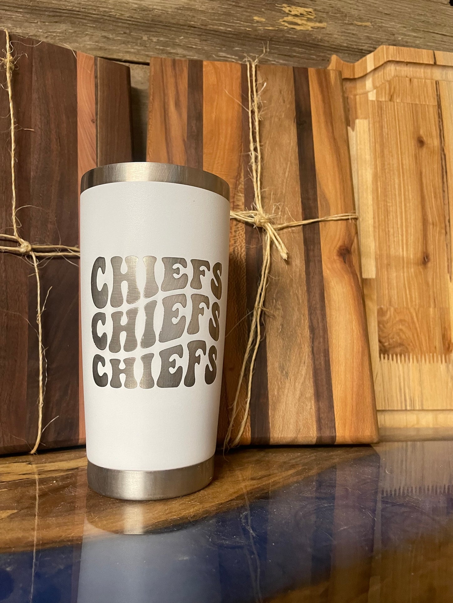 Wavy Chiefs 20 oz tumbler