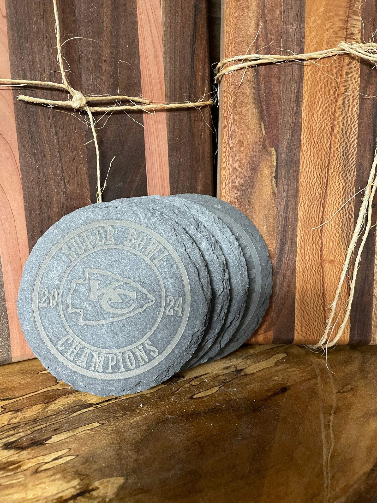 Chiefs Super Bowl Champions Slate Coasters (4 Pack)