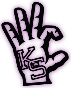 K-State Wildcat hand sign with baseball LED Sign