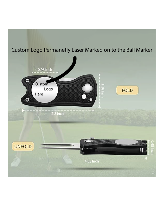 Custom Laser Marked Divot Repair Tool