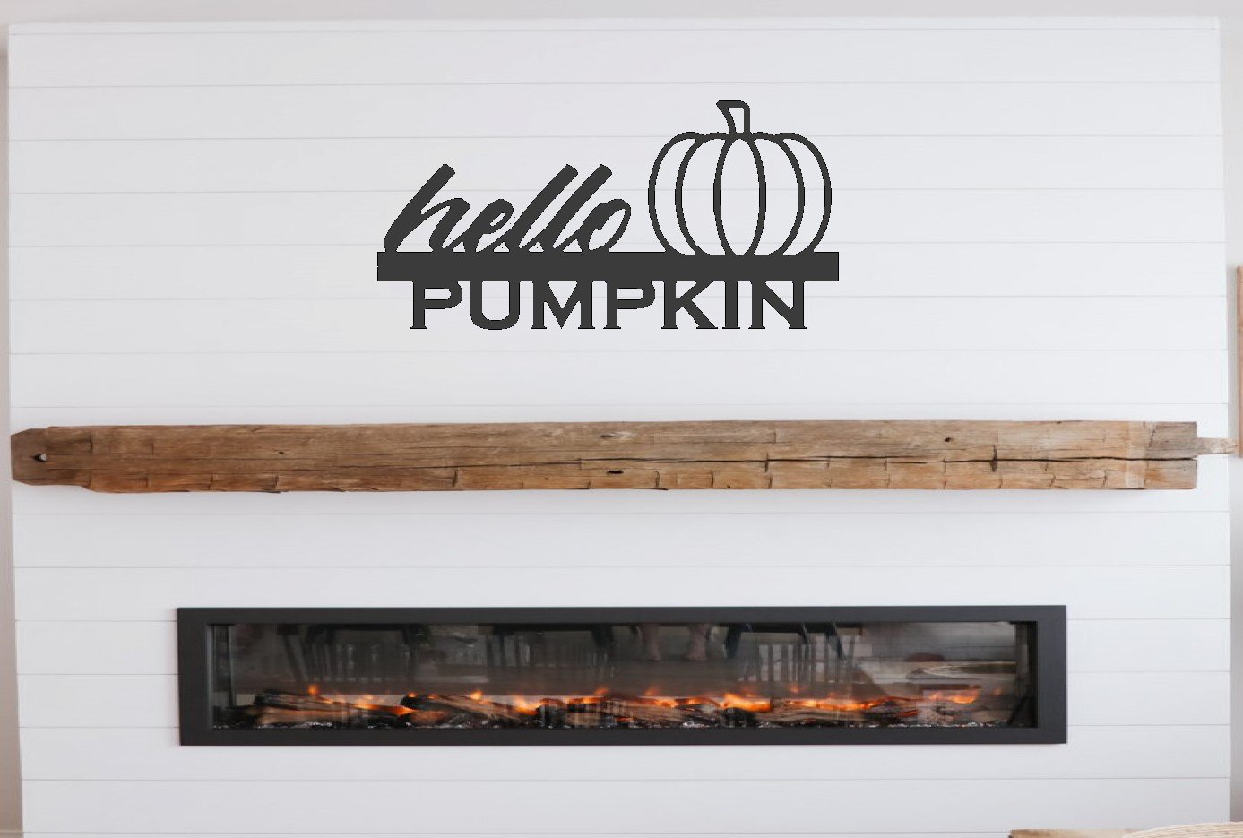 Hello Pumpkin Metal Sign