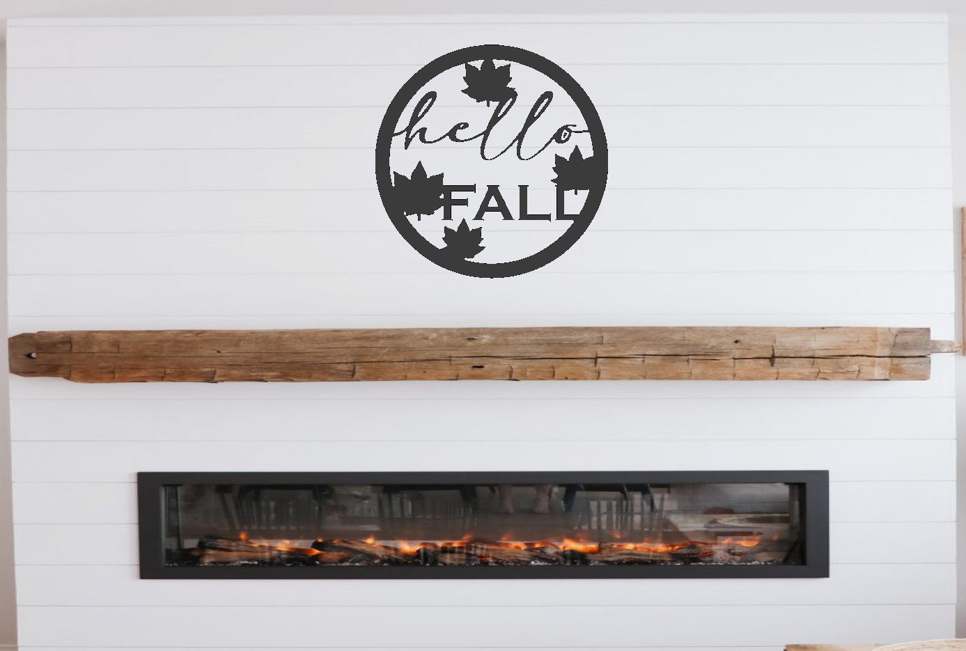 Hello Fall Metal sign