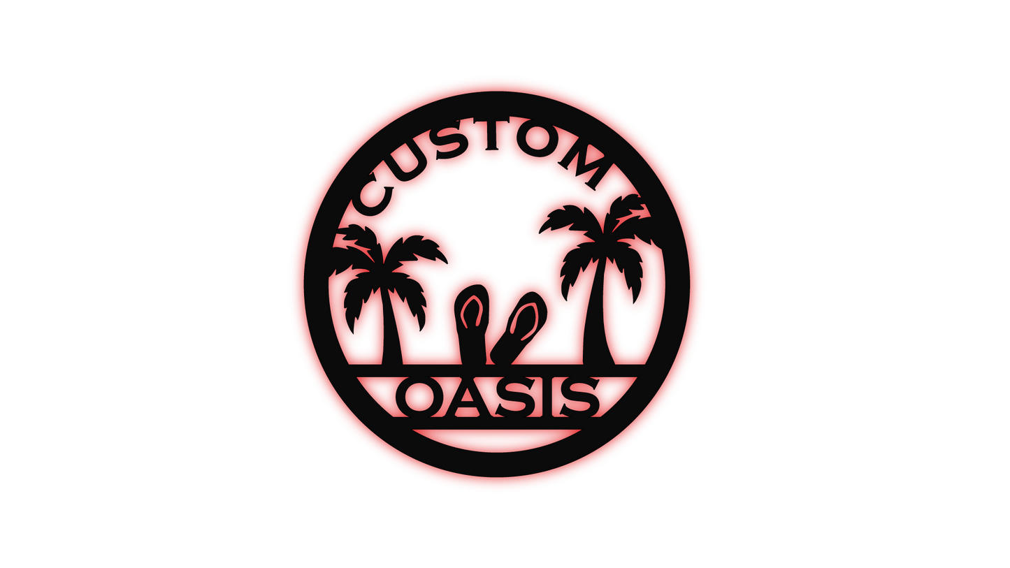 Oasis On The Beach LED Metal Sign