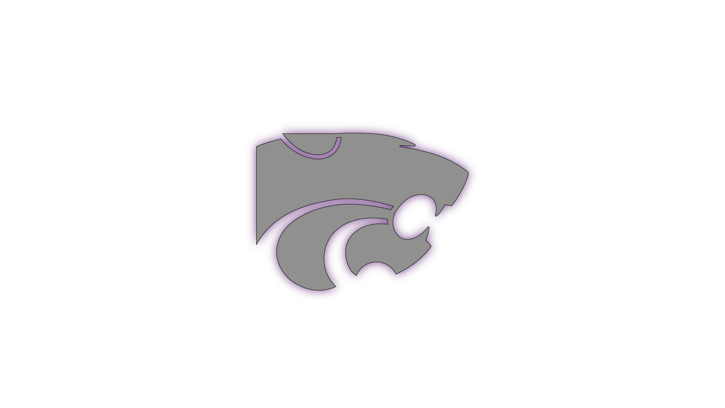 K-State Power Cat LED Metal Sign